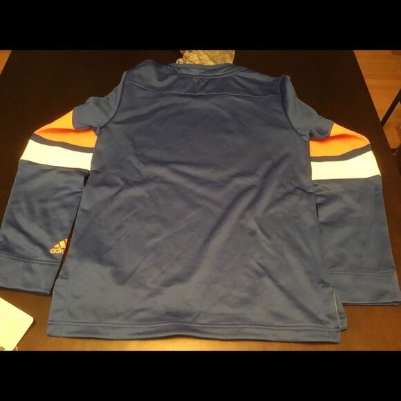 NY Islanders Adidas Jersey Pullover Hoodie - Picture 3 of 7